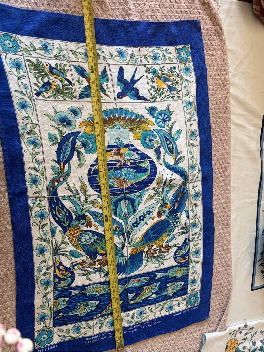 Vintage Ulster Weavers Blue Linen Kitchen Towel